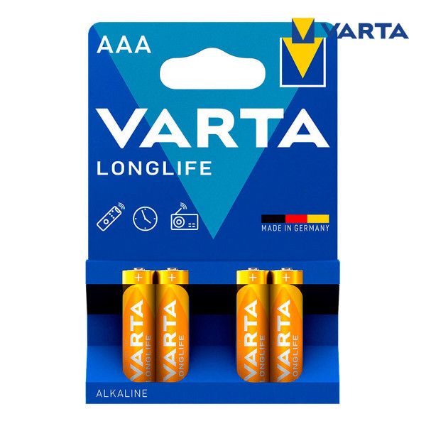 Alkaline Batteries Varta LongLife AAA (LR03) (4 Pieces)