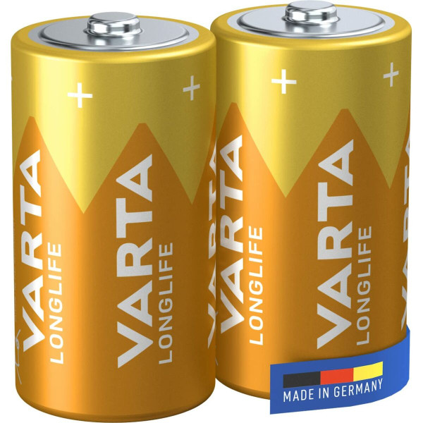 Alkaline Batteries Varta Longlife LR14 1,5 V Type C (2 Units)