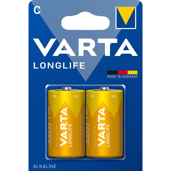 Alkaline Batteries Varta Longlife LR14 1,5 V Type C (2 Units)