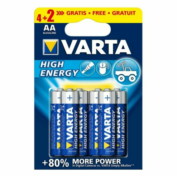 Alkaline Batteries Varta 4906 AA 1,5 V 6 uds