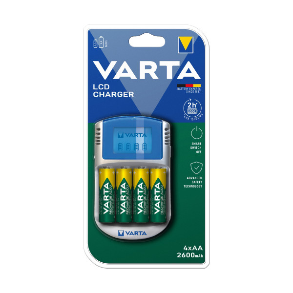 Charger + Rechargeable Batteries Varta -POWERLCD AA/AAA