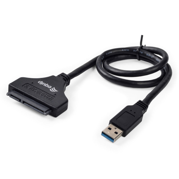 USB to SATA Hard Disk Adaptor Equip 133471 Black 50 cm