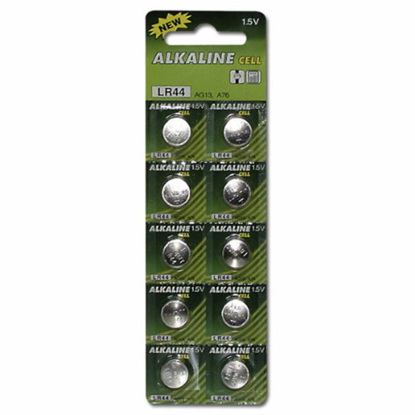 Alkaline Button Cell Batteries LR44 (10 pcs)