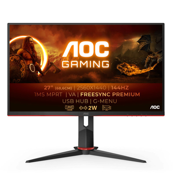 Monitor AOC CQ27G2U/BK Black Curved 27" LED QHD