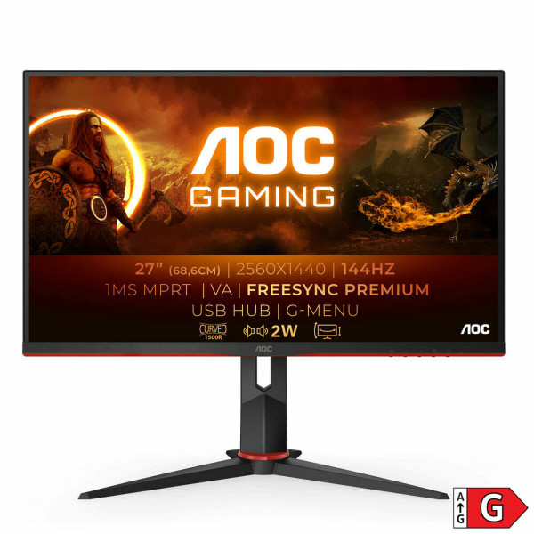 Monitor AOC CQ27G2U/BK Black Curved 27" LED QHD