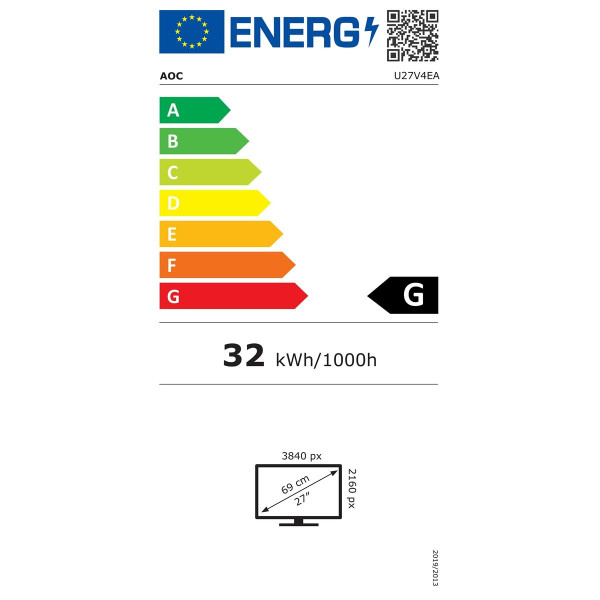 Monitor AOC U27V4EA 27" 4K Ultra HD LED