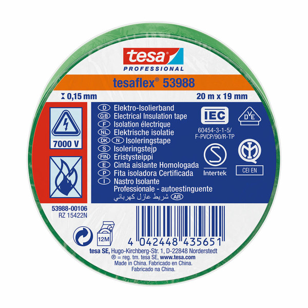 Insulating tape TESA Green (20 m x 19 mm)