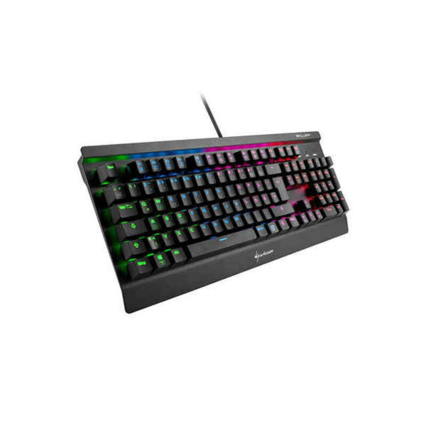 Gaming Keyboard Sharkoon 4044951026159 RGB Black Spanish