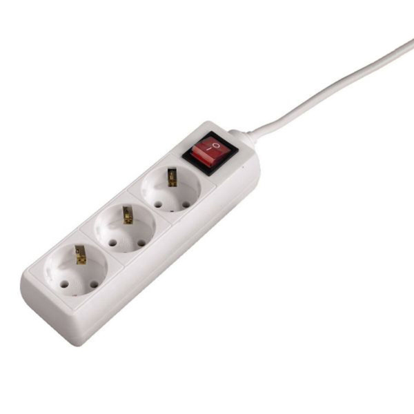 Schuko 3 Way Multi-socket Adapter Hama Technics 69030382  White