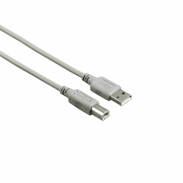 USB A to USB B Cable Hama 00200900 1,5 m Grey