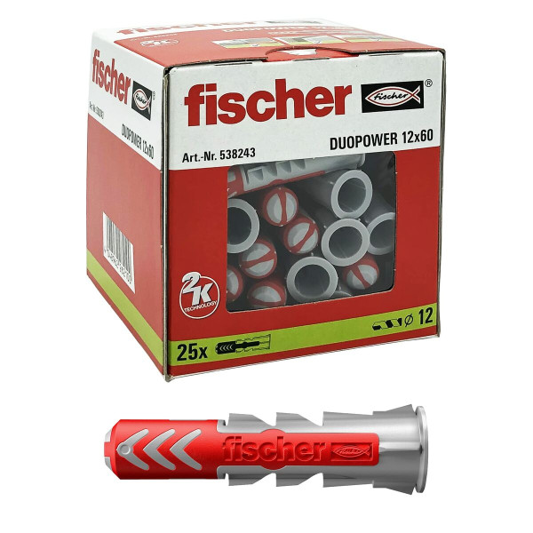 Studs Fischer DuoPower 538243 Ø 12 x 60 mm Nylon (25 Units)