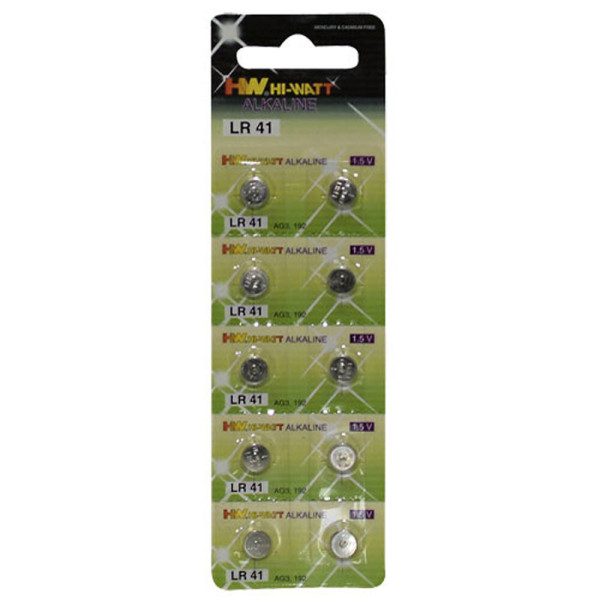 Alkaline Button Cell Batteries LR41 (10 pcs)