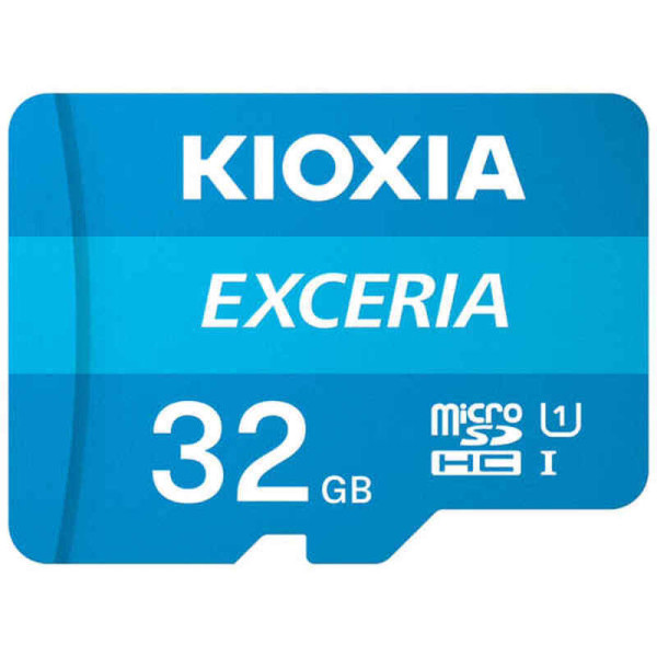 Micro SD Memory Card with Adaptor Kioxia Exceria UHS-I Class 10 Blue