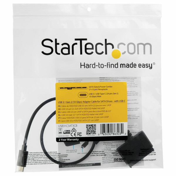 USB to SATA Hard Disk Adaptor Startech USB31CSAT3CB 2.5"