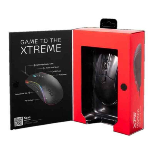 Gaming Mouse XPG PRIMER 12000 ppp LED RGB Black