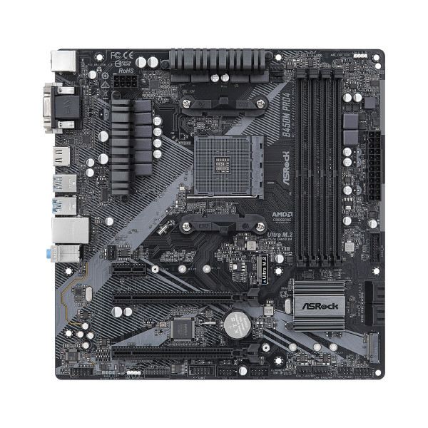 Motherboard ASRock B450M Pro4 R2.0 AMD B450 Socket AM4