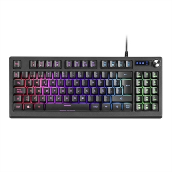 Gaming Keyboard Mars Gaming MKREVOES LED RGB Black Spanish Monkey (1 Piece)