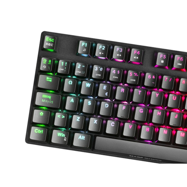 Gaming Keyboard Mars Gaming MKREVOPRORES LED RGB Black Spanish Monkey (1 Piece)