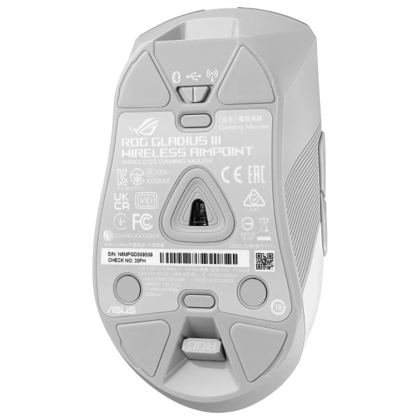 Optical Wireless Mouse Asus Gladius III Wireless Aimpoint White