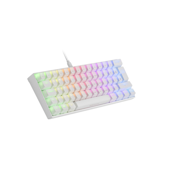 Keyboard Mars Gaming MKMINI Spanish Qwerty White RGB