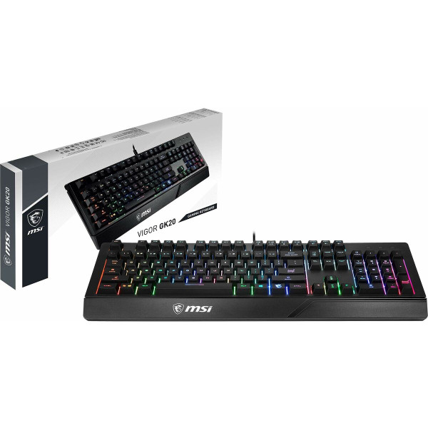 Gaming Keyboard MSI Vigor GK20 Spanish Qwerty Black LED RGB