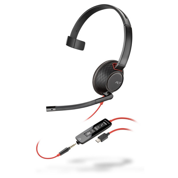 Headphone with Microphone Poly Blackwire C5210