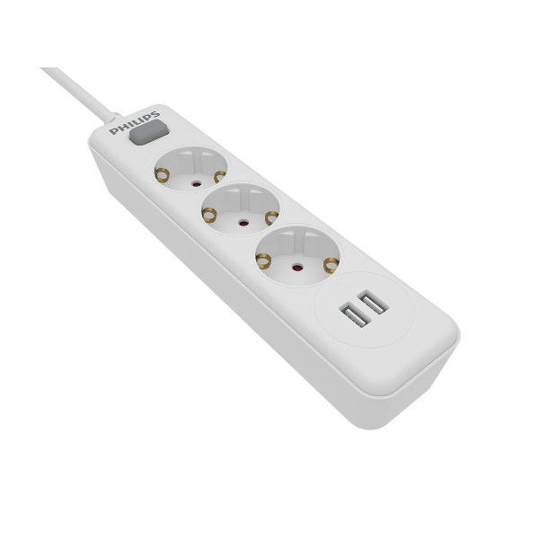 Schuko 3 Way Multi-socket Adapter Philips