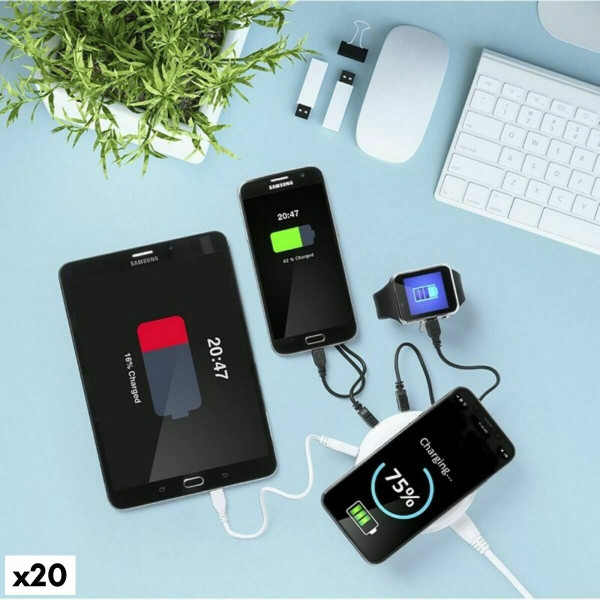 Wireless Qi Charger with USB Ports Xtra Battery 145955 (20 Units)