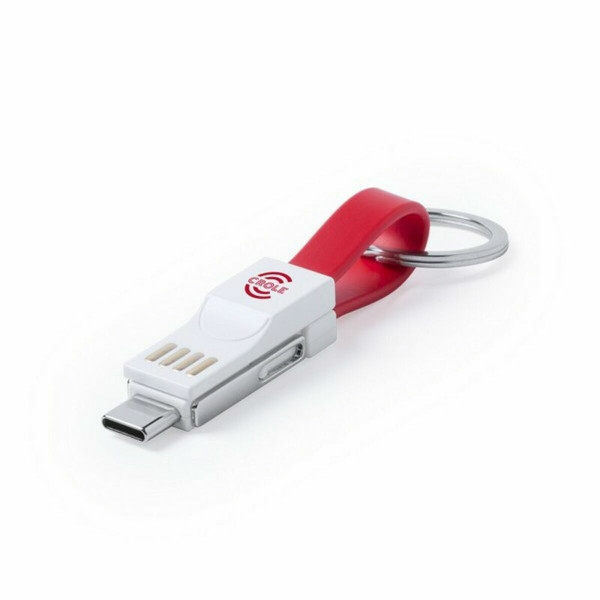 Keyring with Type C Micro USB Cable and Lightning Cable 145969 (250 Units)