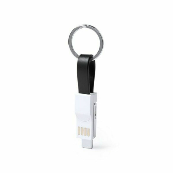 Keyring with Type C Micro USB Cable and Lightning Cable 145969 (250 Units)