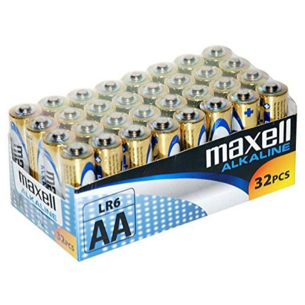 Alkaline Batteries Maxell MXBLR06P32 LR06 AA 1.5V (32 pcs) (AA)