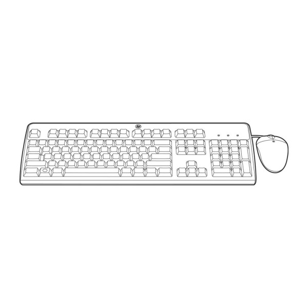 Keyboard and Mouse HPE 631348-B21 Black Spanish QWERTY