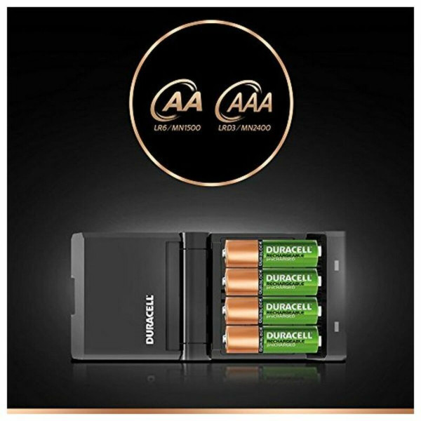 Charger + Rechargeable Batteries DURACELL CEF27EU 2 x AA + 2 x AAA 1700 mAh 750 mAh