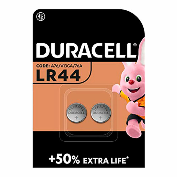 Alkaline Button Cell Batteries DURACELL LR44 1,5 V (2 Units)