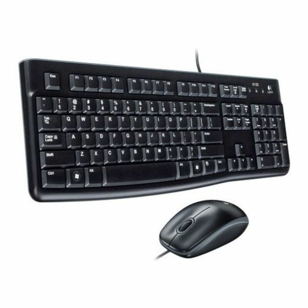 Keyboard and Optical Mouse Logitech 920-002550 USB Black