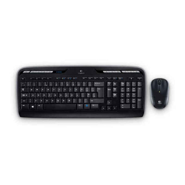 Keyboard and Wireless Mouse Logitech 920-003978 Black Spanish