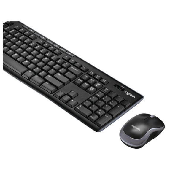 Keyboard and Wireless Mouse Logitech 920-004513 Black Spanish