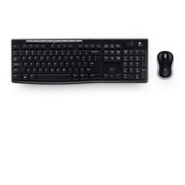 Keyboard and Wireless Mouse Logitech 920-004513 Black Spanish