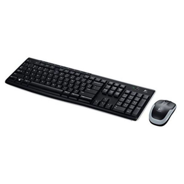 Keyboard and Wireless Mouse Logitech 920-004513 Black Spanish