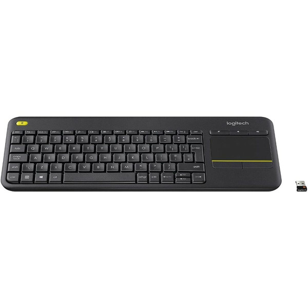 Keyboard Logitech K400 Plus Bluetooth Black Wireless French Touchpad AZERTY TV