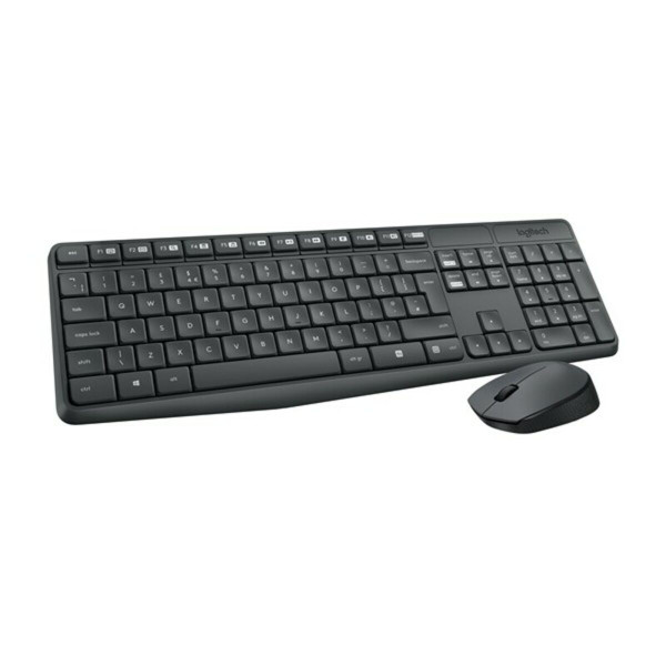 Keyboard and Wireless Mouse Logitech 920-007919 Black