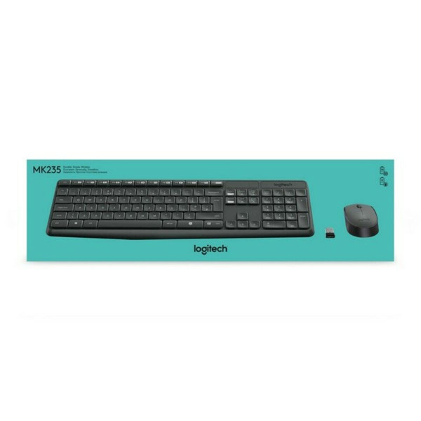 Keyboard and Wireless Mouse Logitech 920-007919 Black