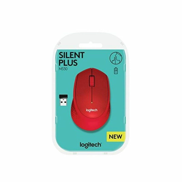 Wireless Mouse Logitech M330  Red