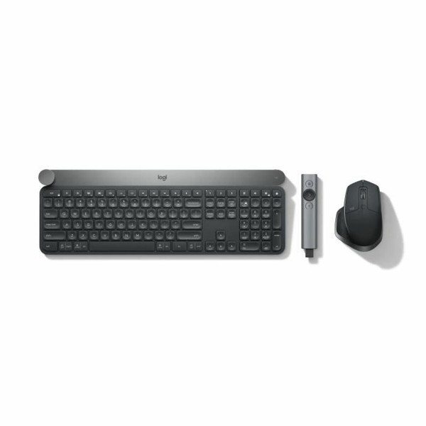 Keyboard Logitech Craft Bluetooth Silver Black Wireless French AZERTY