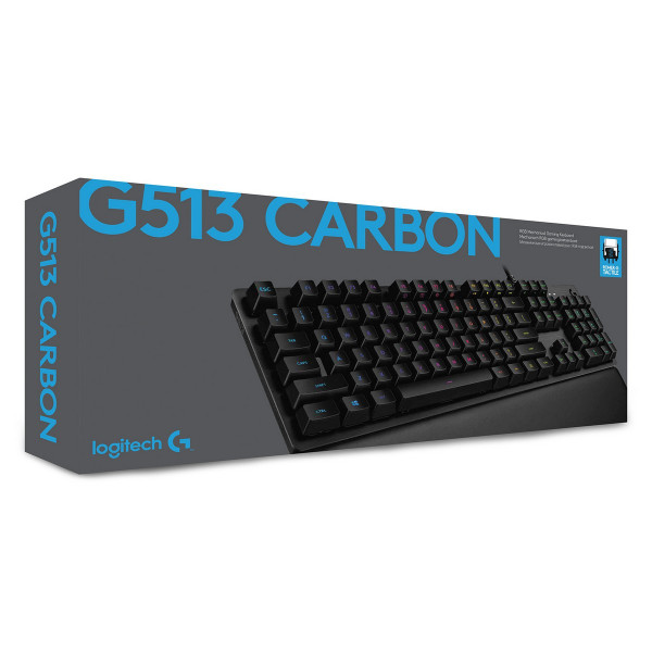 Bluetooth Keyboard with Support for Tablet Logitech G513 CARBON LIGHTSYNC RGB Mechanical Gaming Keyboard, GX Brown French AZERTY