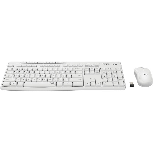 Keyboard and Wireless Mouse Logitech MK295 French White AZERTY