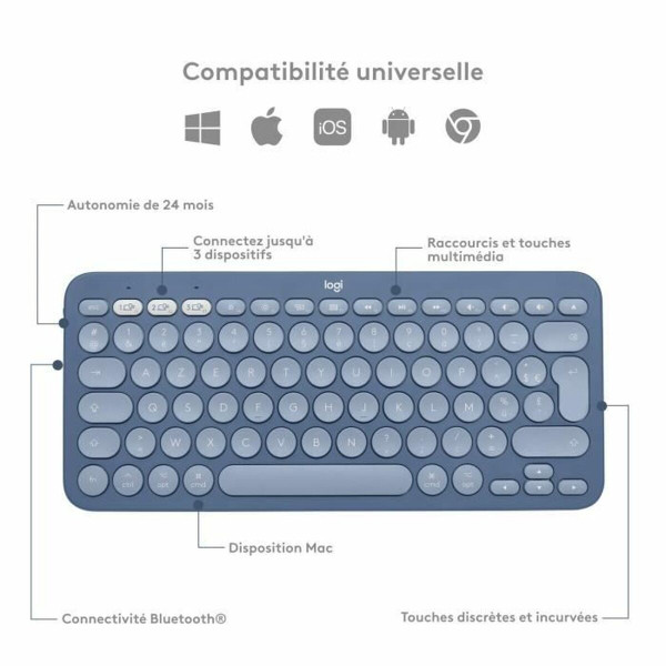 Wireless Keyboard Logitech K380 Blue