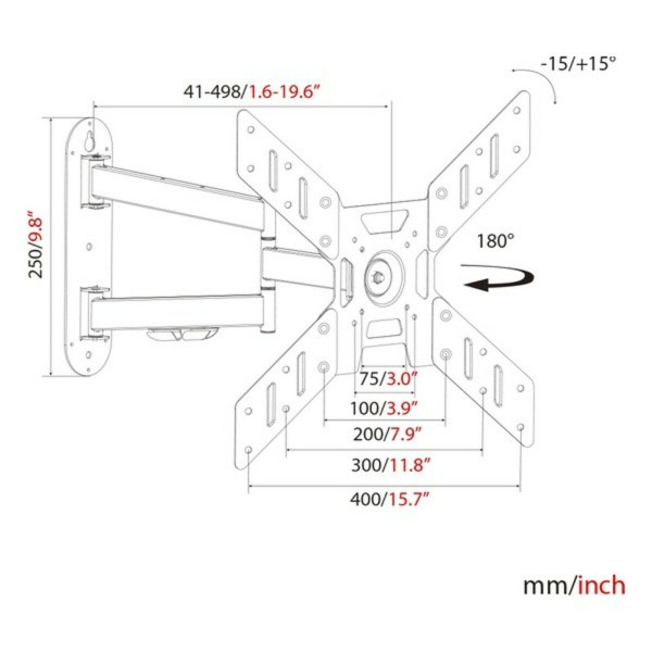 TV Mount Haeger Large Triple Tilt & Swivel 23" - 50"