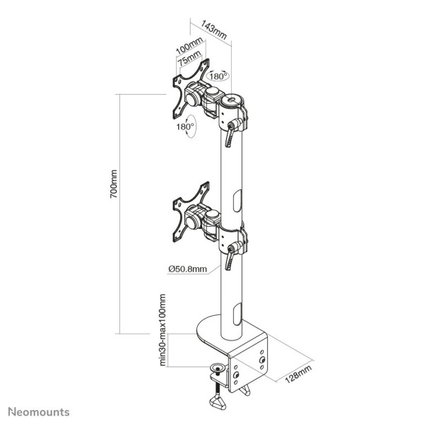 Screen Table Support Neomounts FPMA-D960DVBLACKPLUS