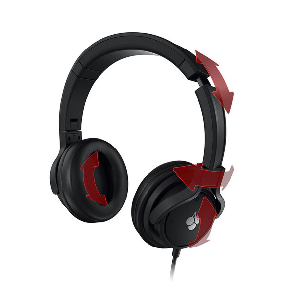 Headphones with Microphone Cherry JA-2200-2 Black